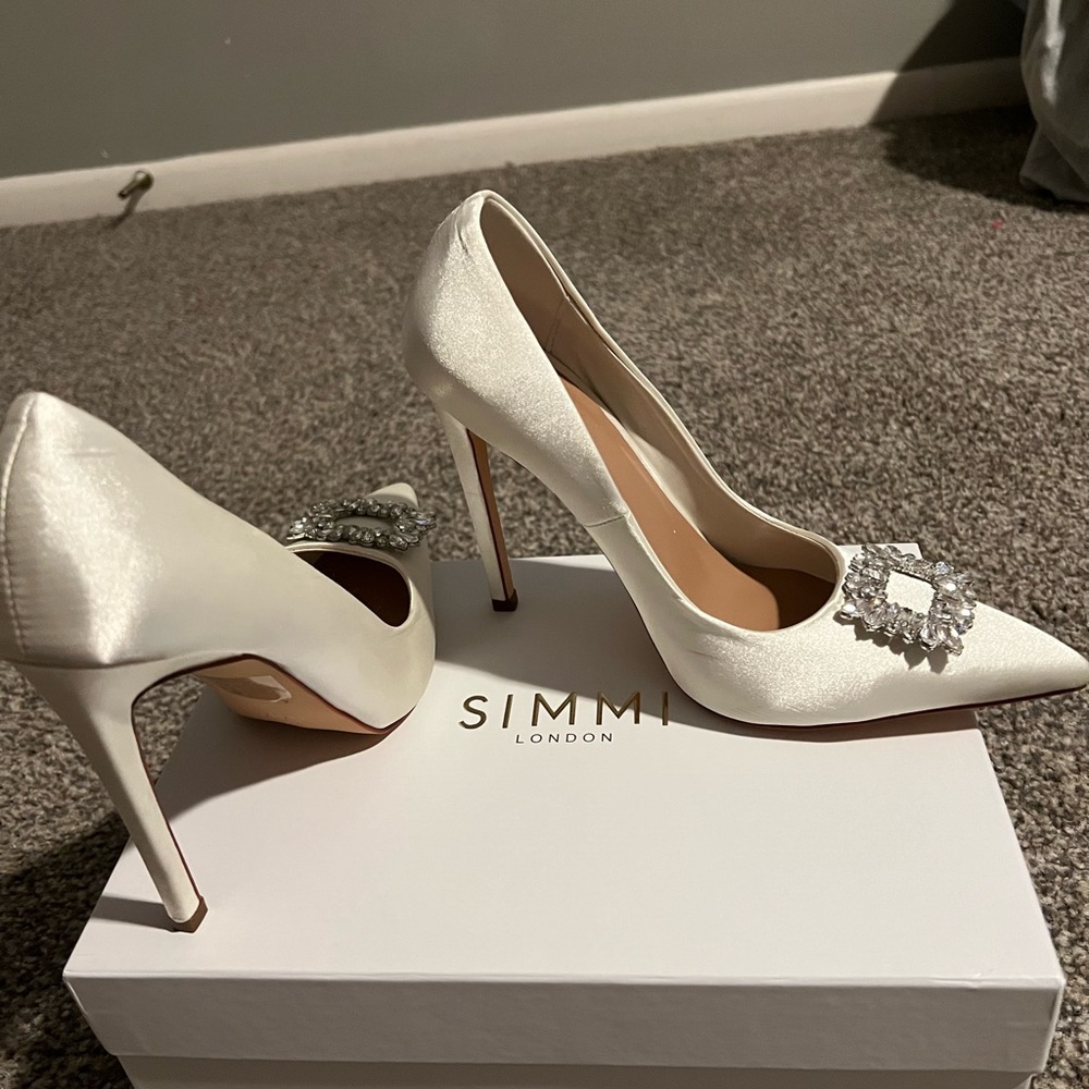Satin heels